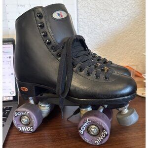 Riedell Black Roller Skates Sonic Wheels Model 111BR Men’s 6 All Black
